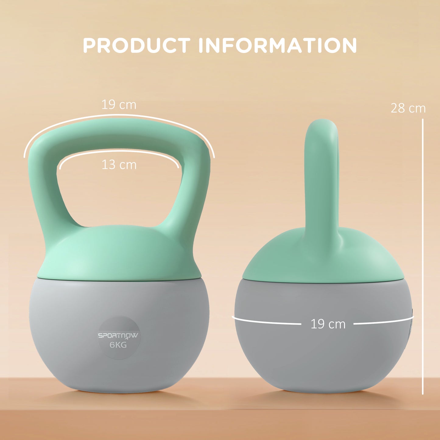 6KG Kettlebell, Soft Kettle Bell with Non-Slip Handle