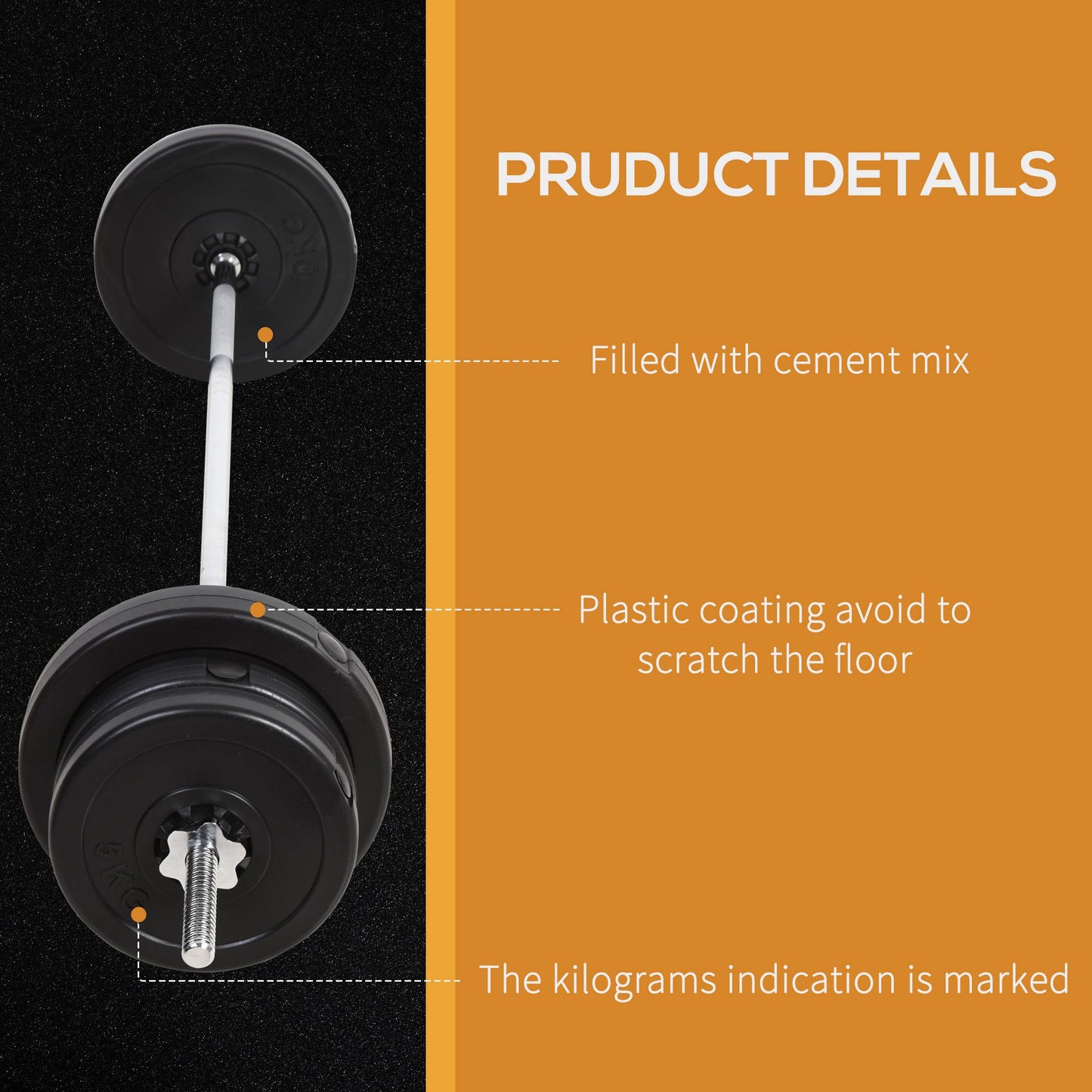 65kg Dumbbells and Barbell Set 2 in 1