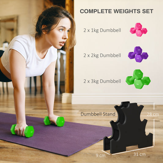Dumbbells Set with Dumbbell Rack