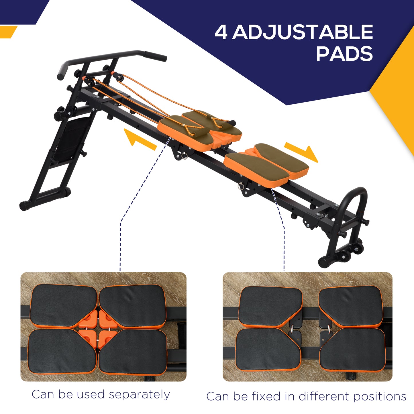 Flat or Incline Home Gym Equipment with Adjustable Push Up Stand
