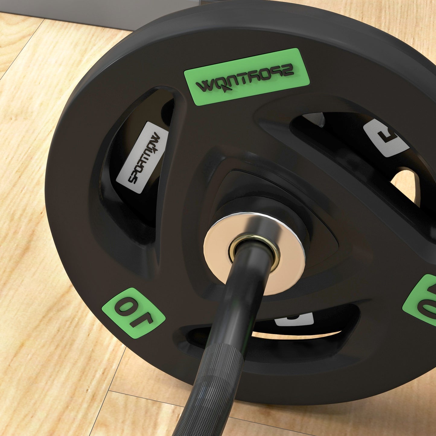 Olympic EZ Curl Bar with 30kg Weight Plates, Barbell Bar for 5cm Weight Plates with Spring Clips