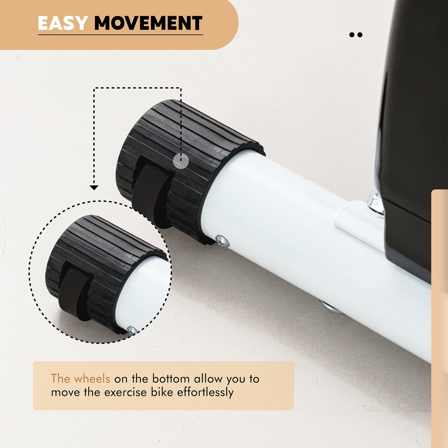 Folding & Quiet Exercise Bike with 8-Level Magnetic Resistance and Heart-Rate Sensor