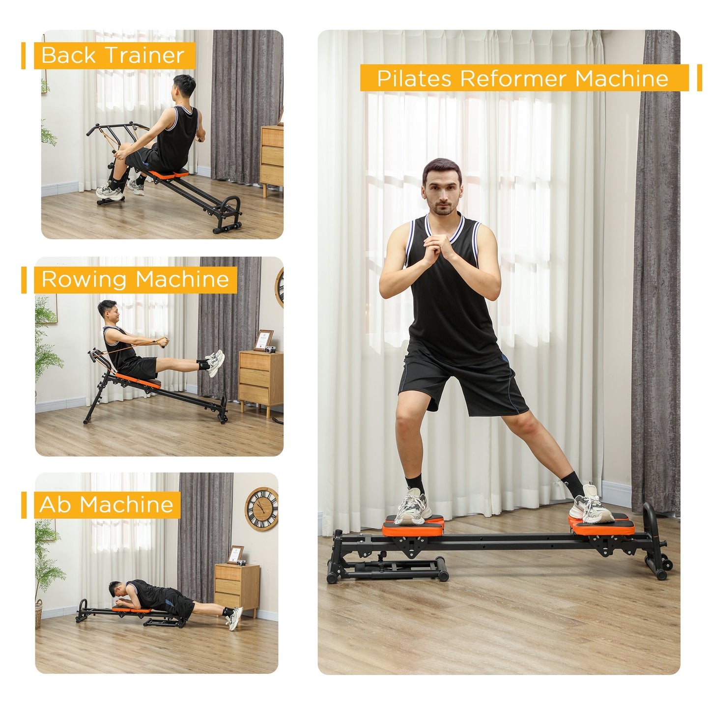 Flat or Incline Home Gym Equipment with Adjustable Push Up Stand