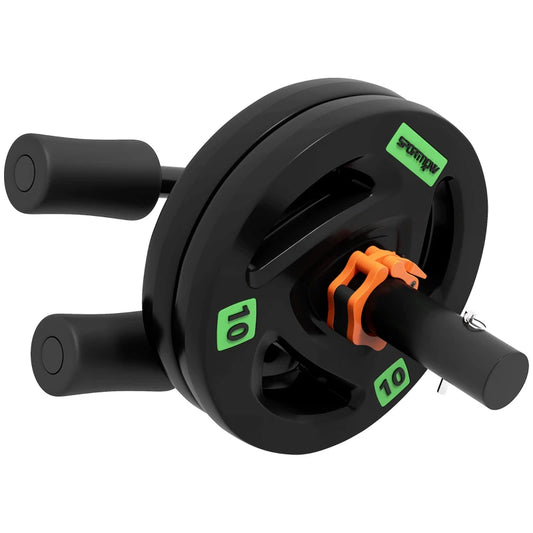 Tib Bar with 2 x 10kg Olympic Weight Plates, Tibialis Trainer Calf Raise Machine for Shin Splints and Knee Pain Relief