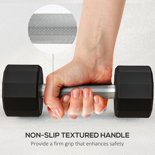 2 x 4kg Dumbbells Weights Set with 12-Sided Shape
