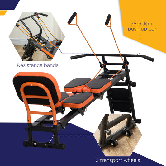 Flat or Incline Home Gym Equipment with Adjustable Push Up Stand